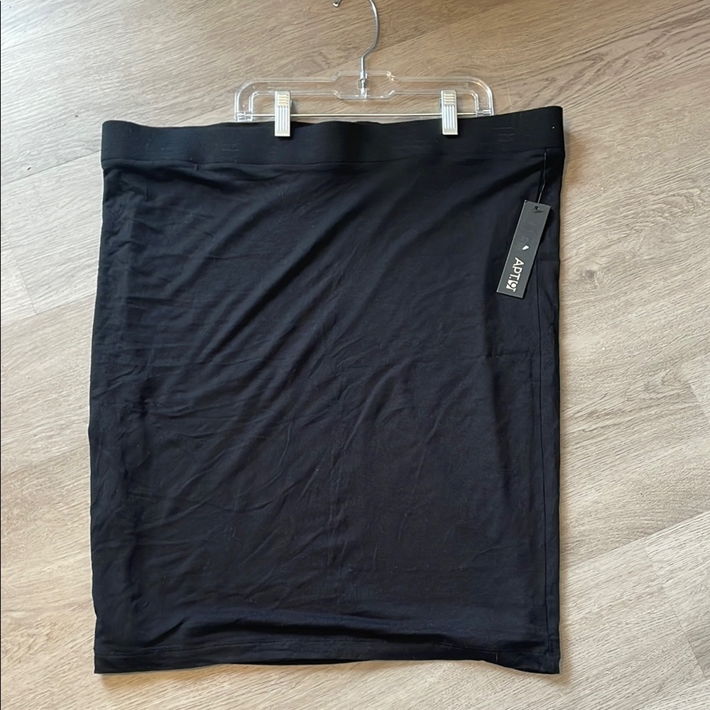 NWT Apt. 9 Black Knee-Length Pencil Skirt for Work size XL stretchy soft